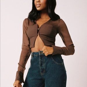 Tiger mist brenna top brown